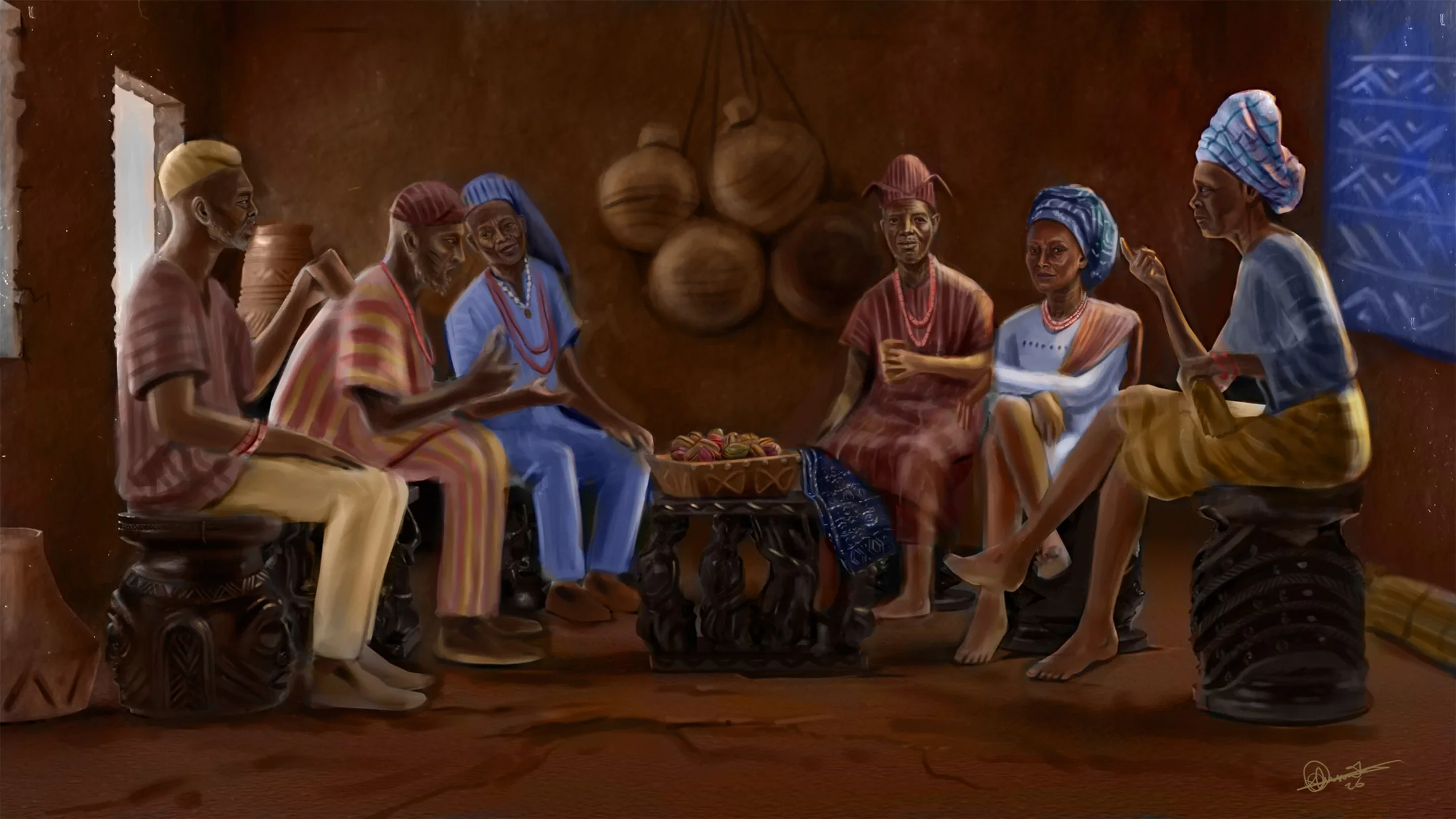 Chapter 1 painting entry for The Chiefs’ Meeting